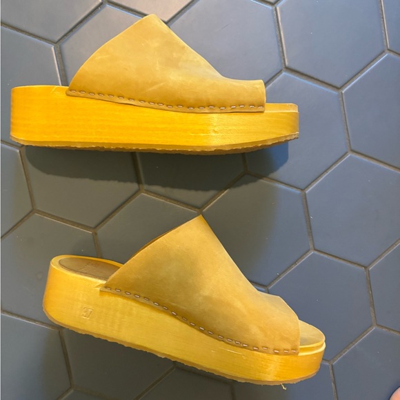 Bryr Monochrome Fennel Leather Norma Slides US 7 - Picture 3 of 6